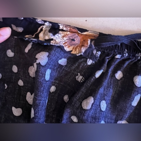 Vintage Paquette  Byer California maxi skirt floral black Size M - Picture 8 of 13